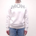 MONCLER WHITE LOGO SWEATSHIRT - SIZE S