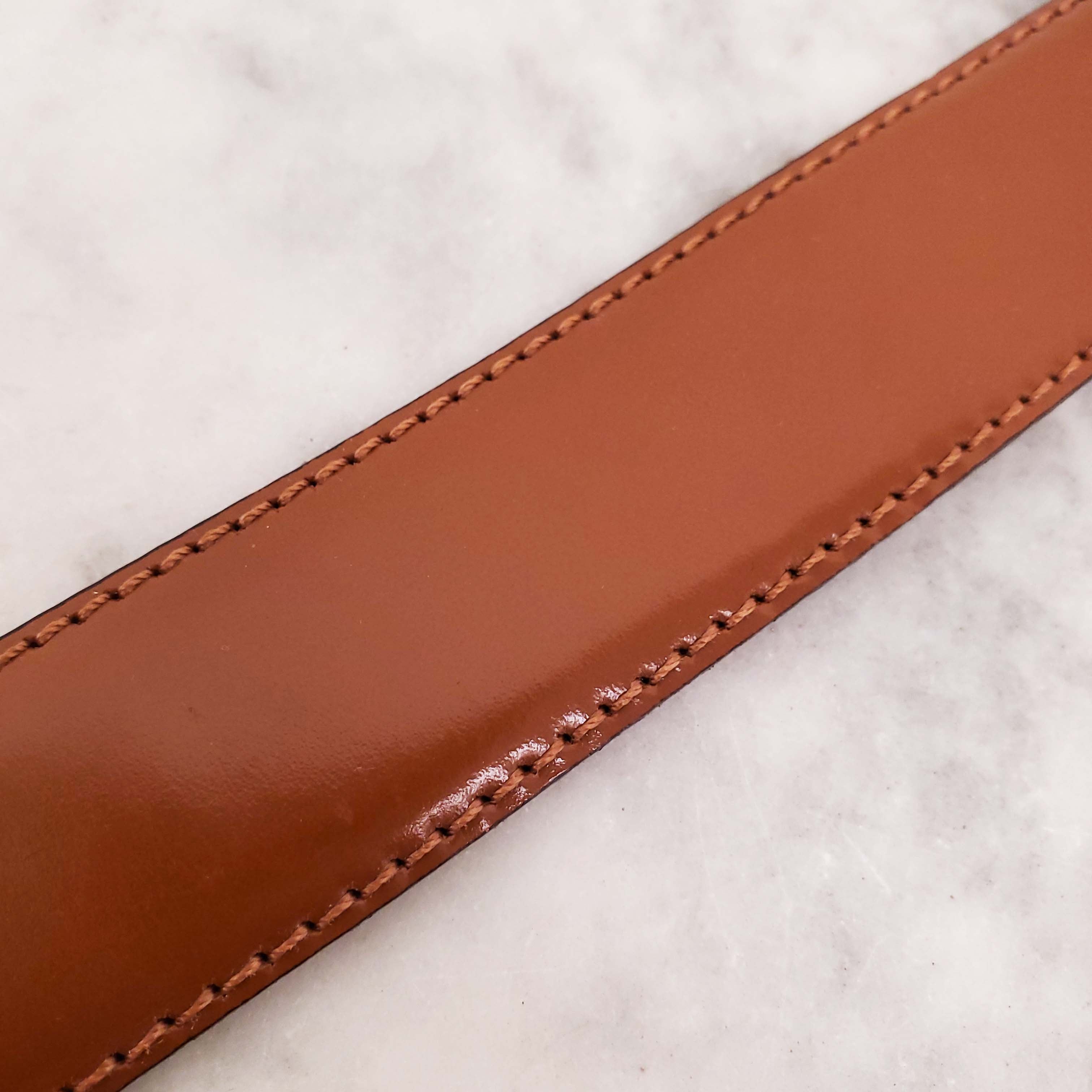 MOSCHINO BROWN VINTAGE BELT WITH HEART - SIZE S