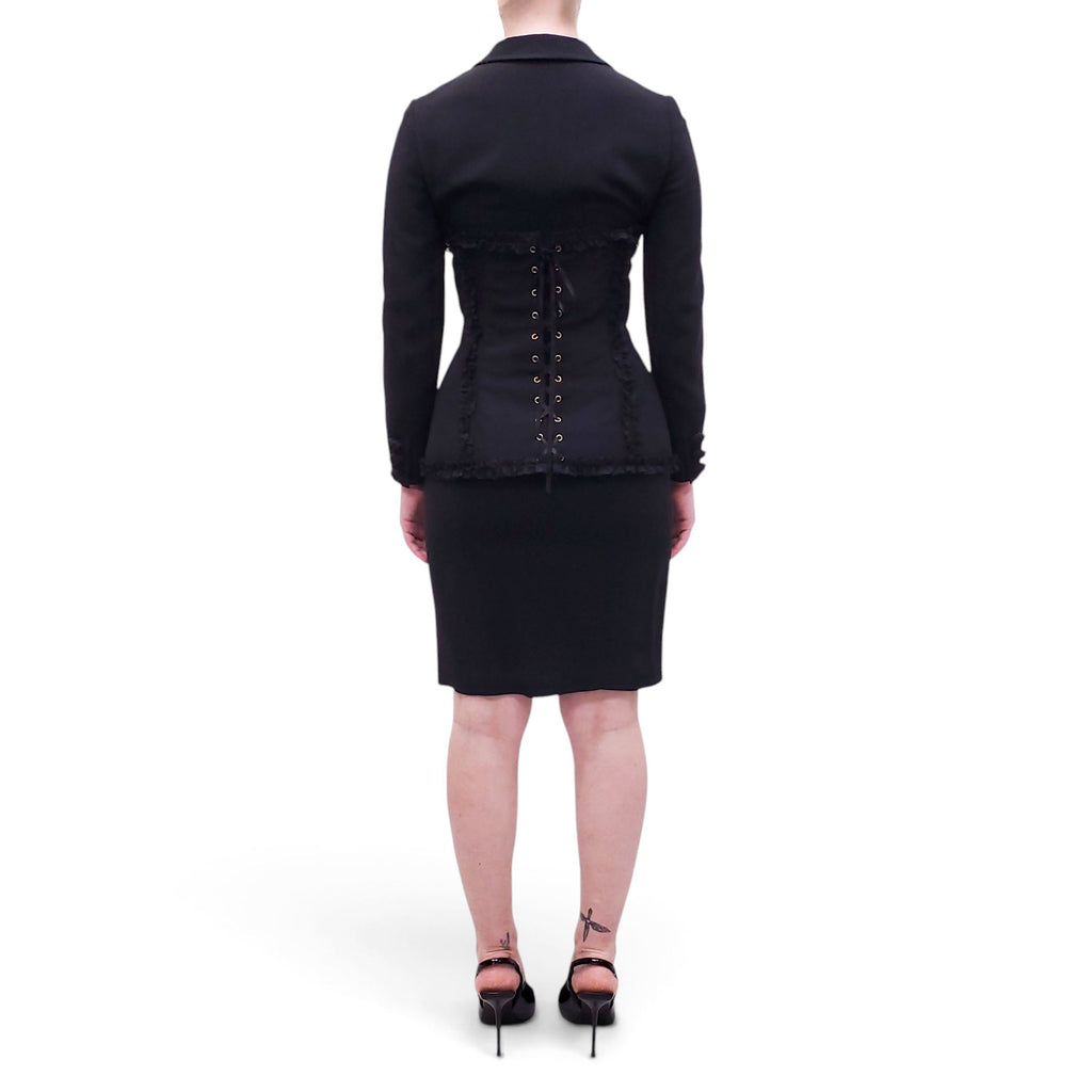 MOSCHINO BUSTIER JACKET AND SKIRT SET - SIZE 42