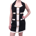 MOSCHINO COUTURE BLACK AND WHITE TUXEDO DRESS - SIZE 10