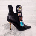 MOSCHINO RUNWAY CRYSTAL BOOTS - SIZE 38