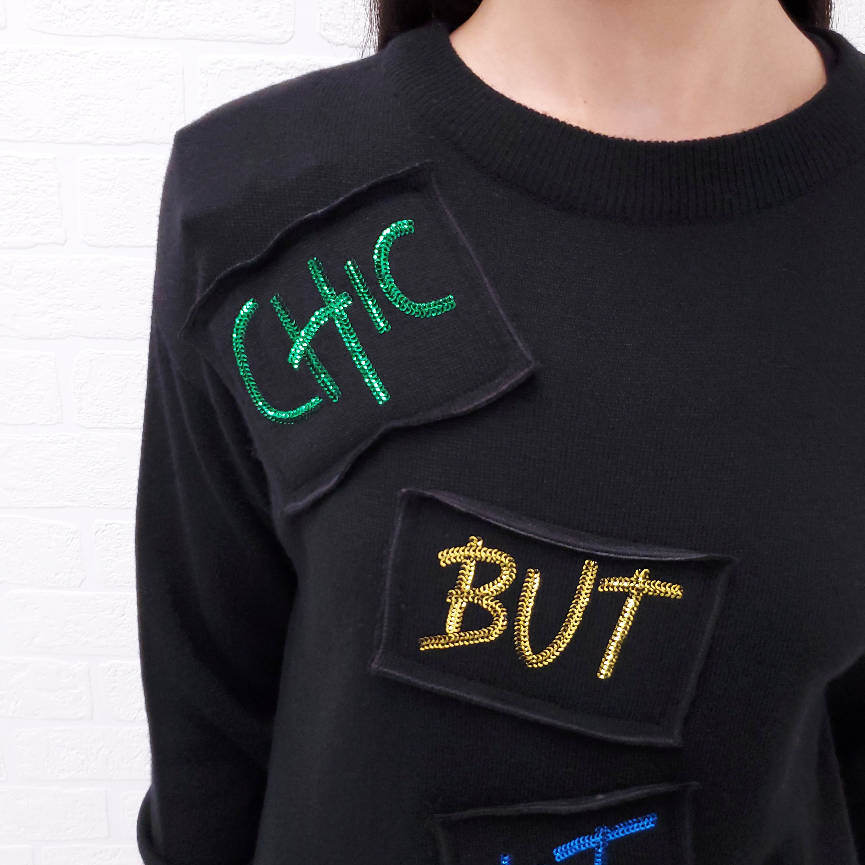 MOSCHINO SEQUIN SWEATER - SIZE 36