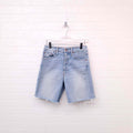 MOTHER 'THE TRIPPER CUT-OUT FRAY' JEAN SHORTS - SIZE 26