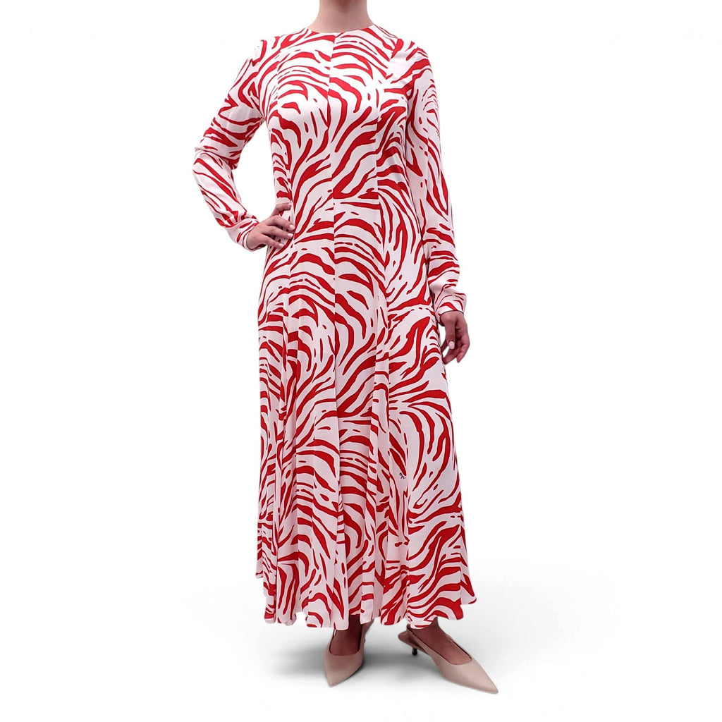 MSGM ZEBRA PRINT LONG DRESS - SIZE 42