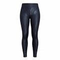 MUGLER BLACK COATED LEGGINGS - SIZE 36