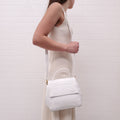 NANCY GONZALEZ WHITE CROCODILE CROSSBODY BAG