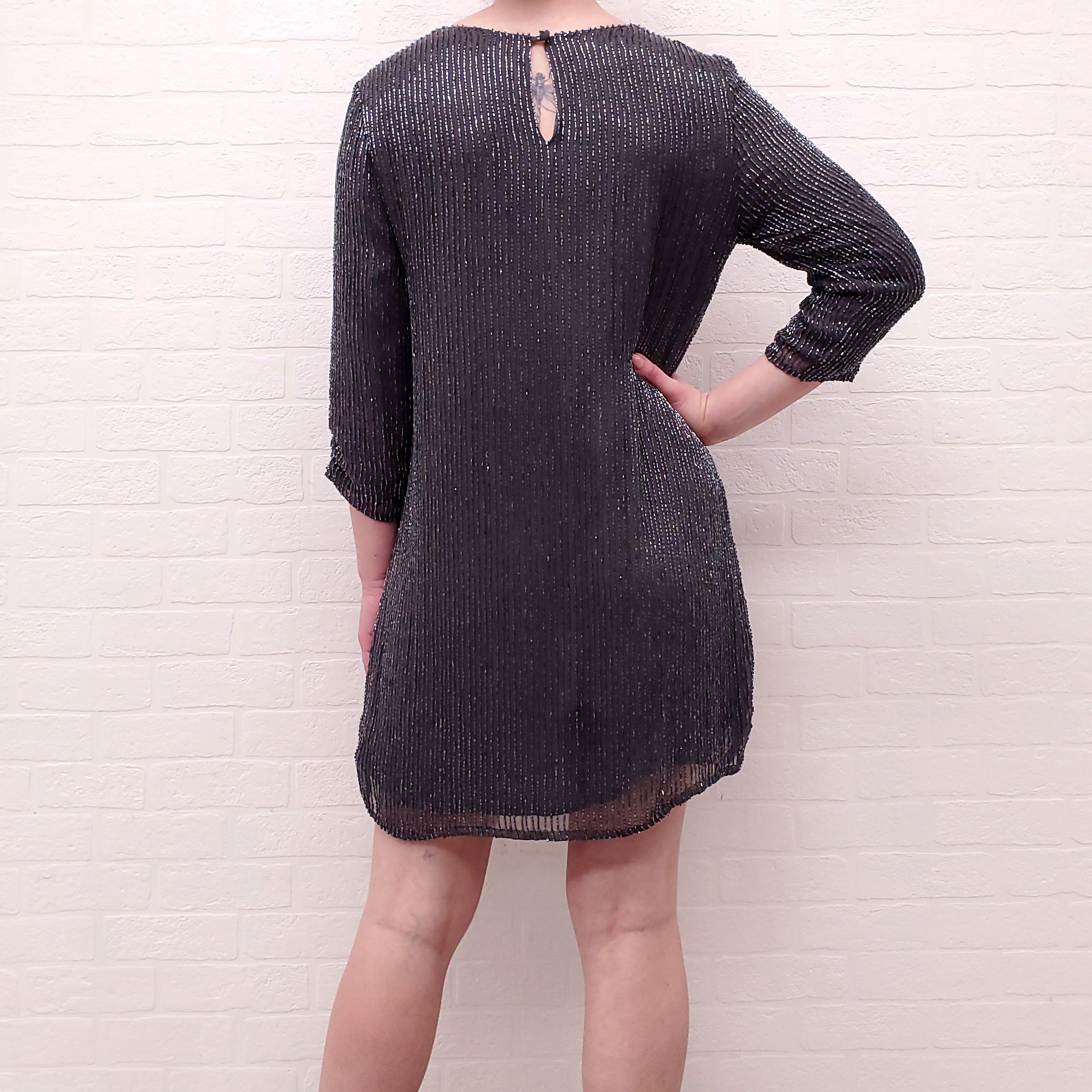 PARKER GREY SEQUIN DRESS - SIZE L