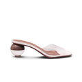NEOUS WHITE PVC BALL HEELS - SIZE 39.5