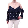 NICHOLAS NAVY POLKA DOT TANK TOP - SIZE 6