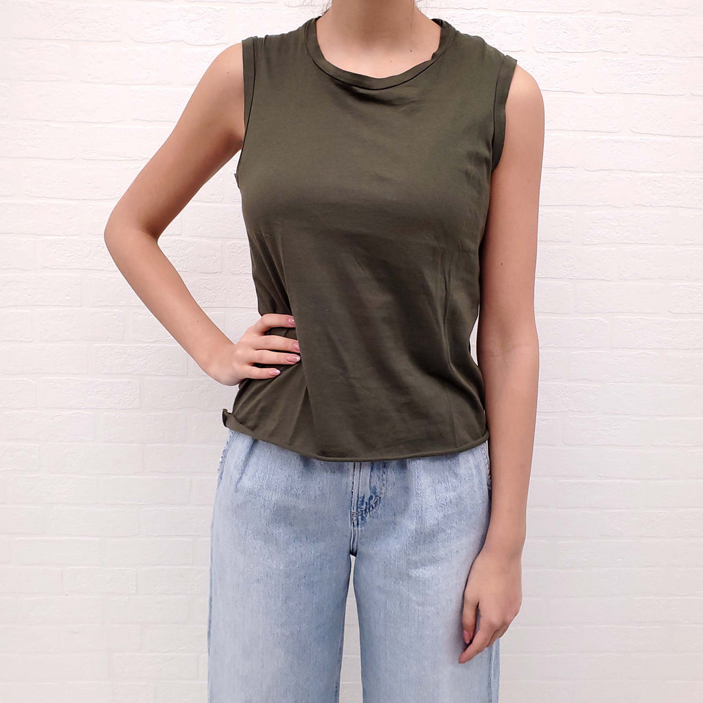 NILI LOTAN GREEN TANK TOP - SIZE XS