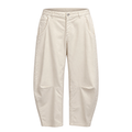 NILI LOTAN LIGHT BEIGE SHON BARREL PANTS - SIZE 10