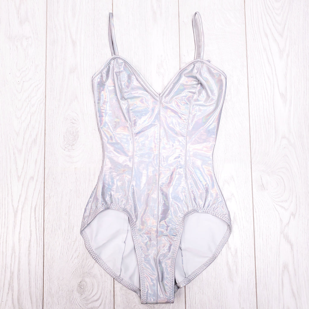 NORMA KAMALI IRIDESCENT ONE PIECE SWIMSUIT - SIZE XS