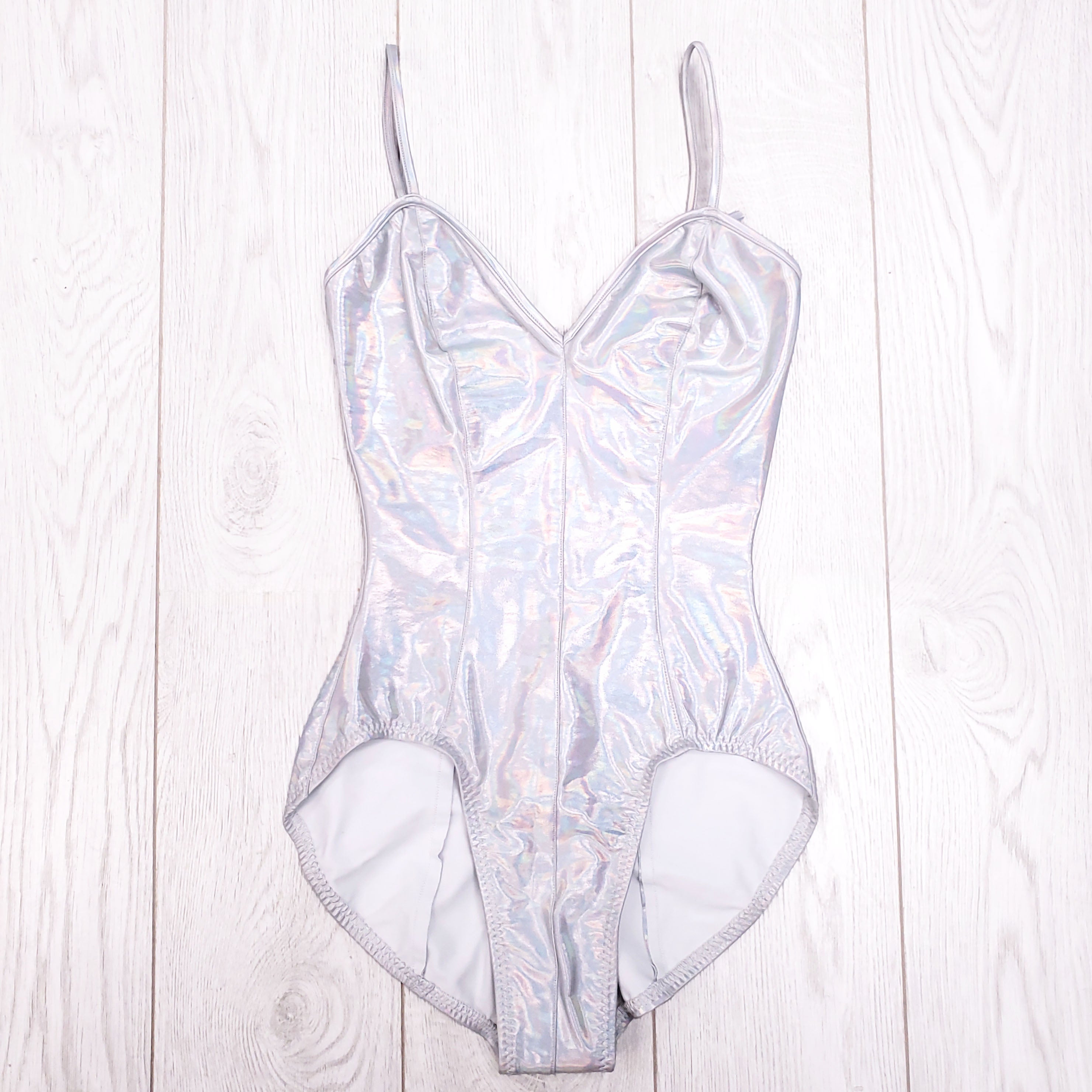 NORMA KAMALI IRIDESCENT ONE PIECE SWIMSUIT - SIZE XS