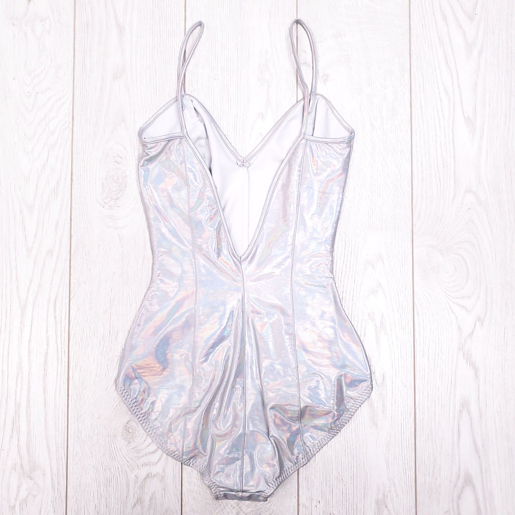 NORMA KAMALI IRIDESCENT ONE PIECE SWIMSUIT - SIZE XS