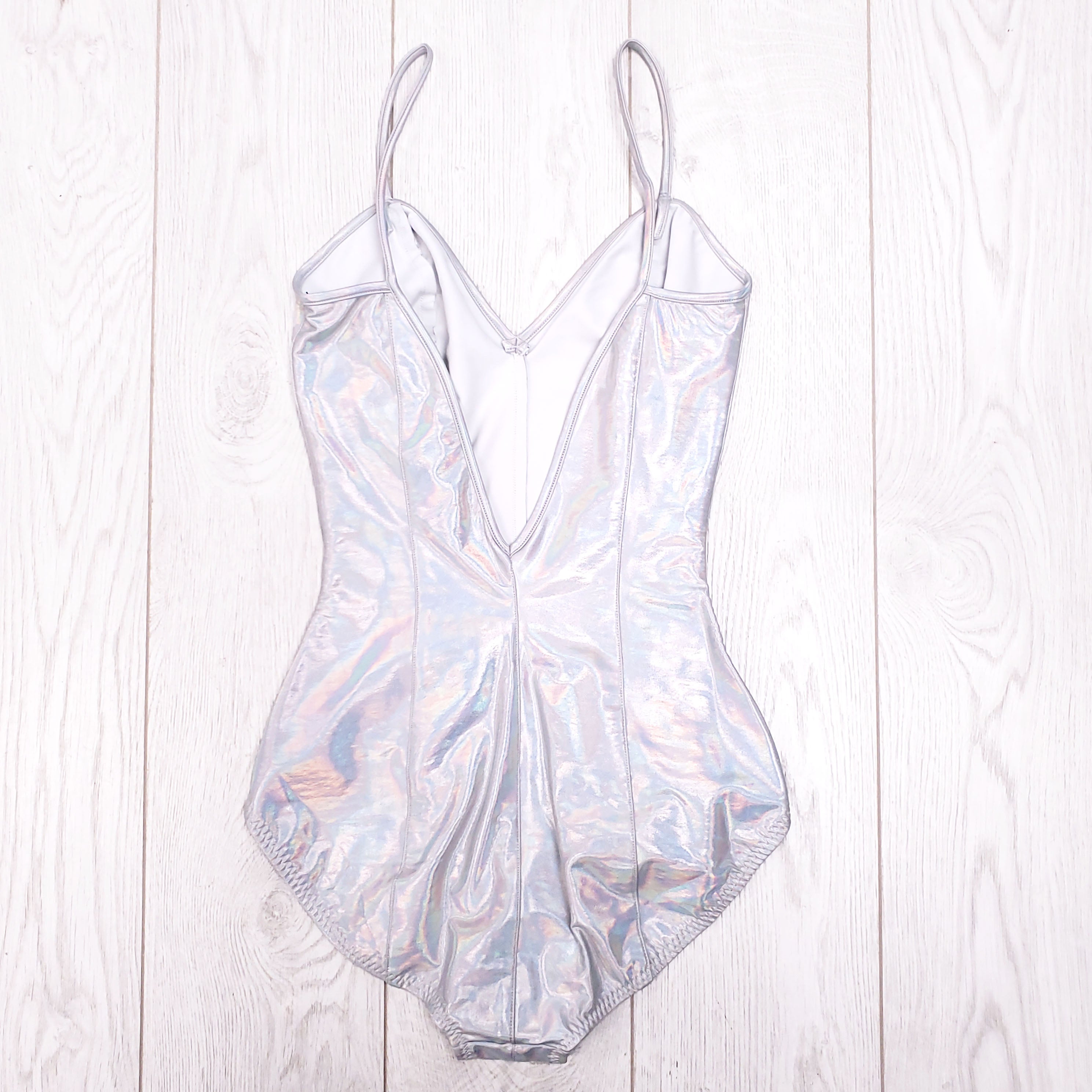 NORMA KAMALI IRIDESCENT ONE PIECE SWIMSUIT - SIZE XS