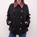 Nº21 DENIM JACKET WITH RED PVC COLLAR - SIZE 44