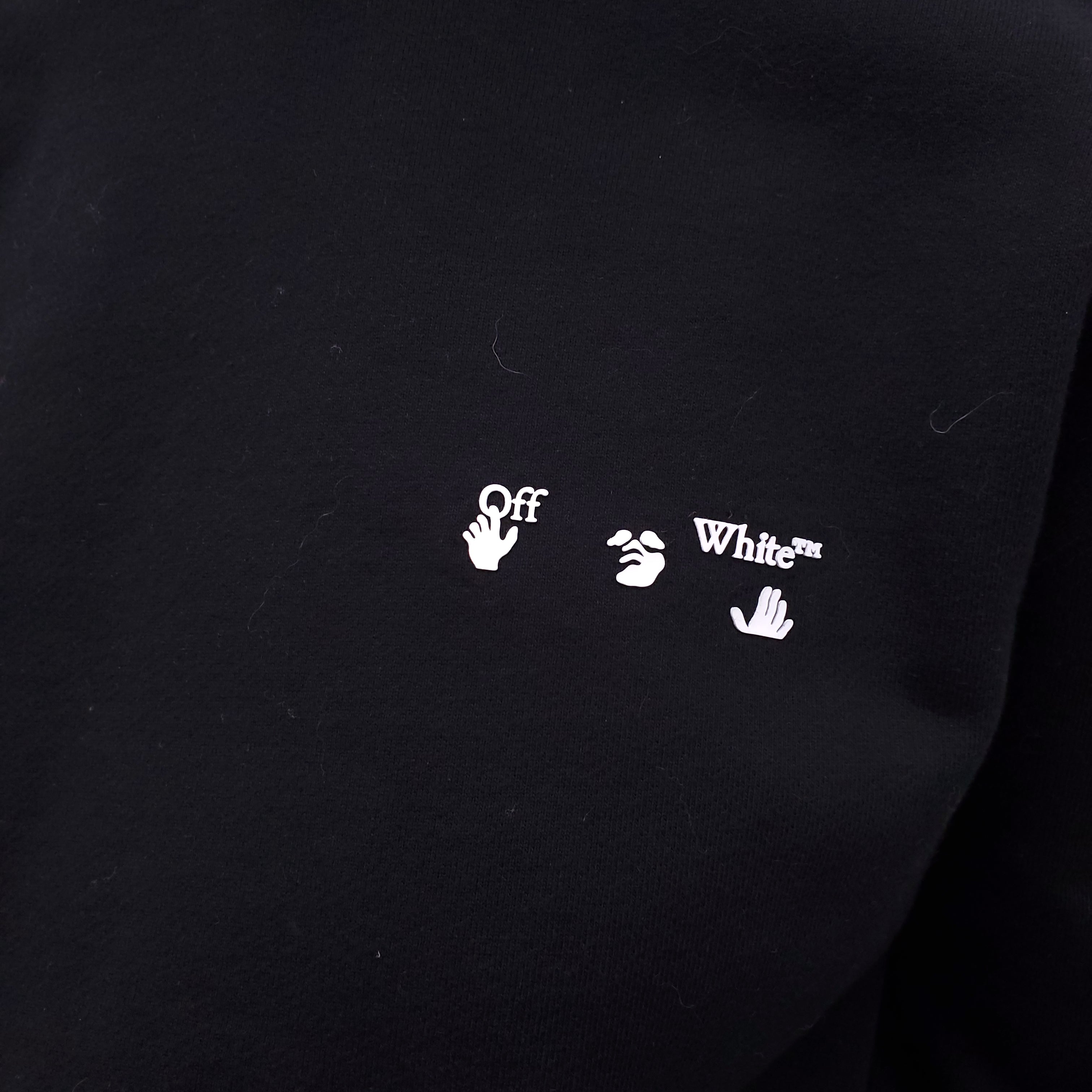 OFF-WHITE BLACK LOGO SWEATSHIRT - SIZE M
