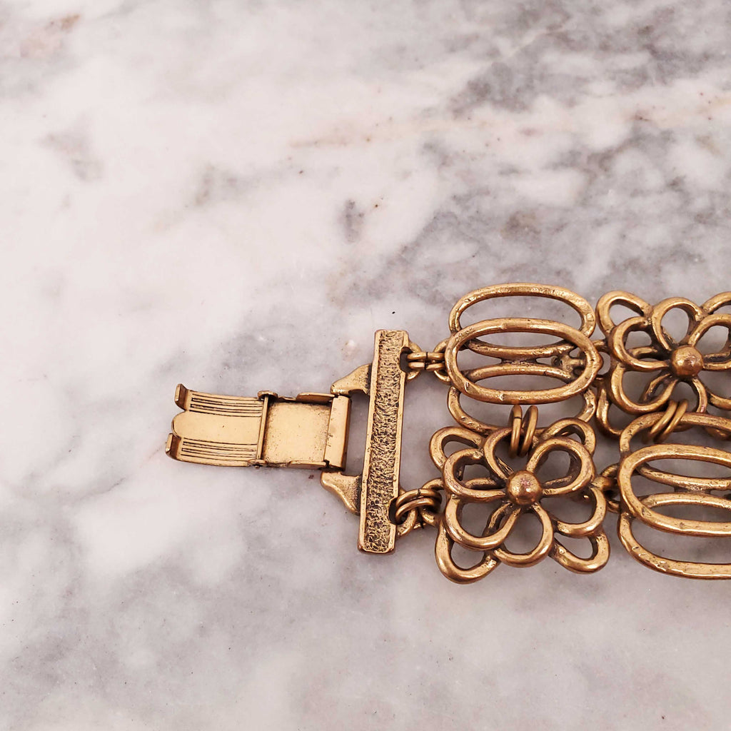 OSCAR DE LA RENTA FLORAL CHAIN BRACELET