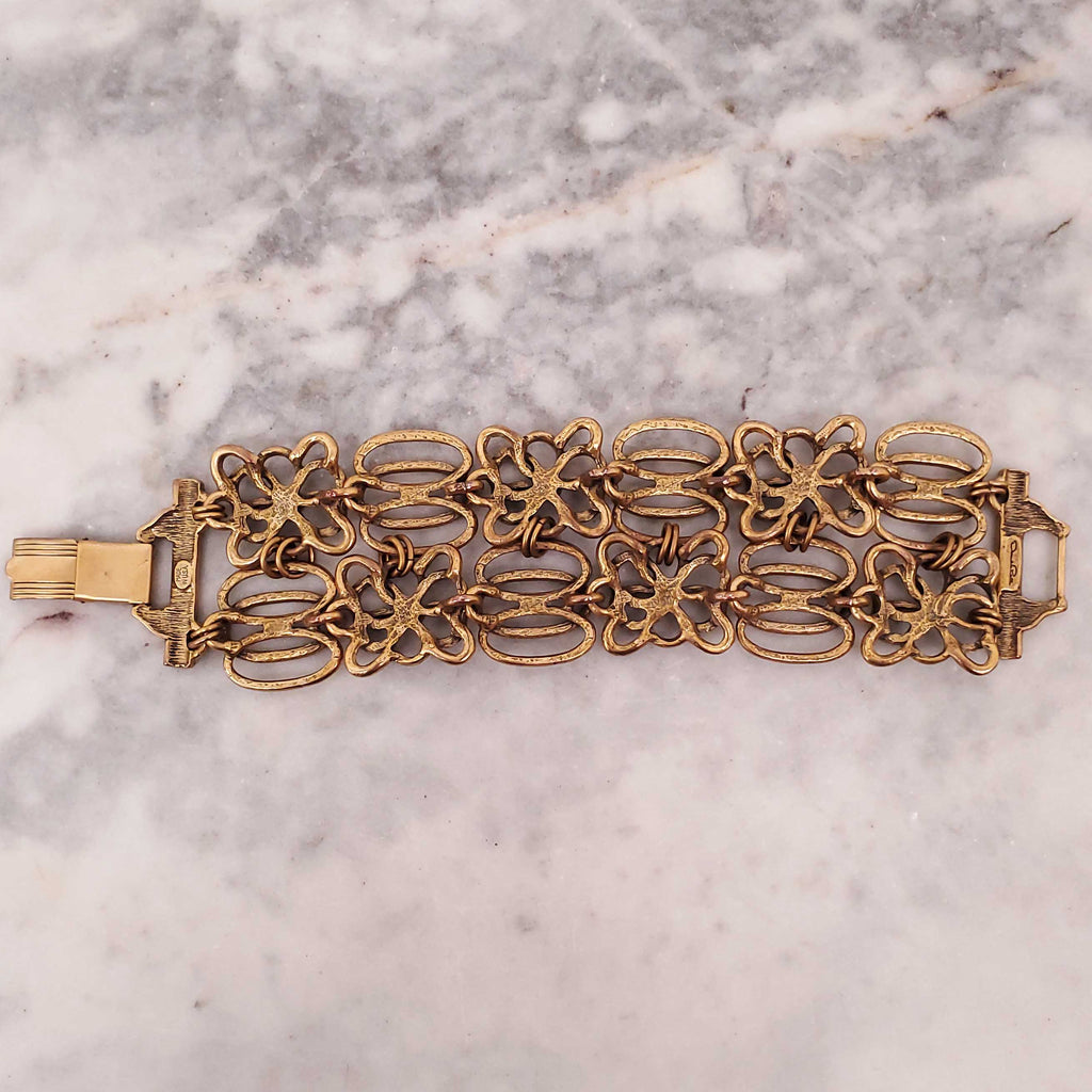 OSCAR DE LA RENTA FLORAL CHAIN BRACELET