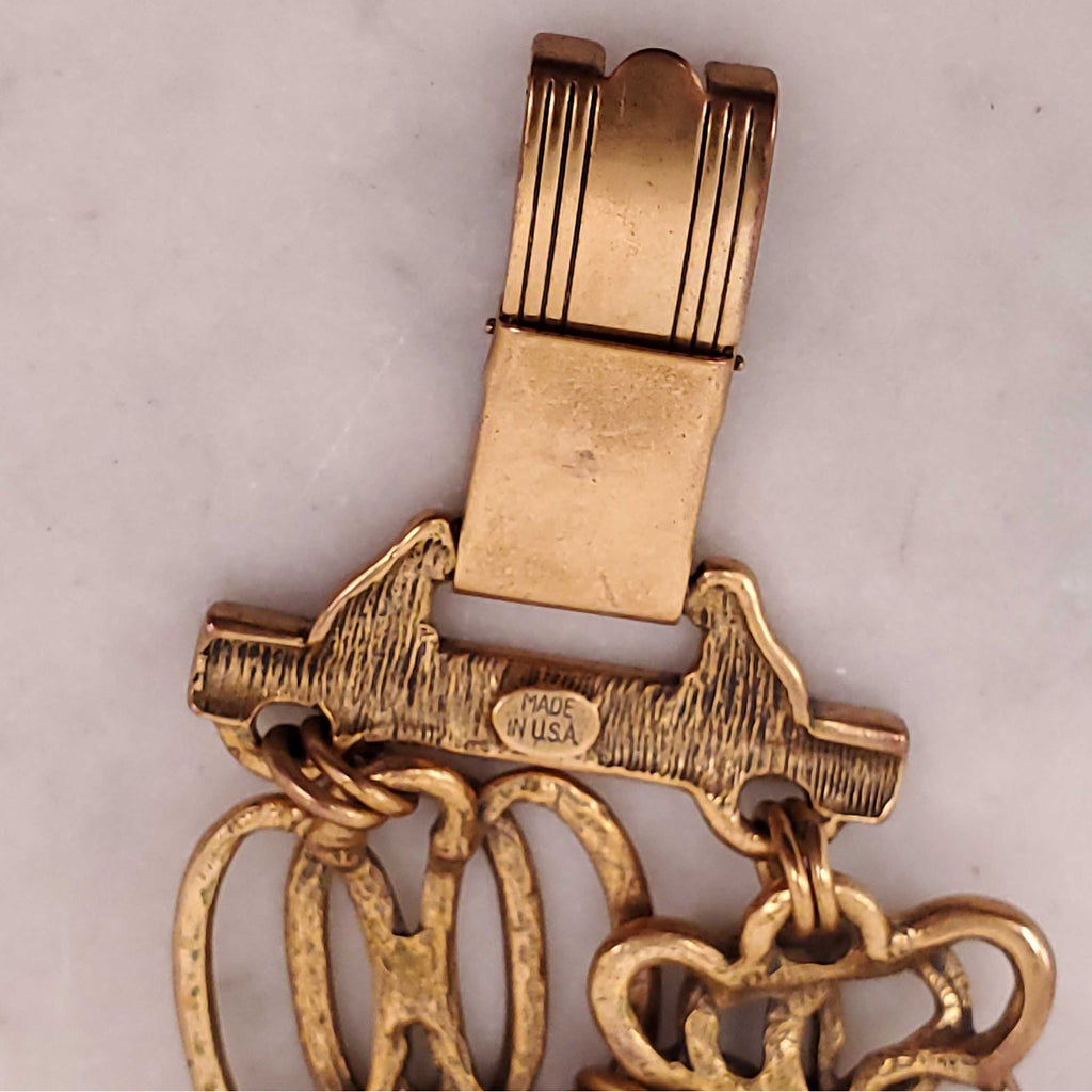 OSCAR DE LA RENTA FLORAL CHAIN BRACELET