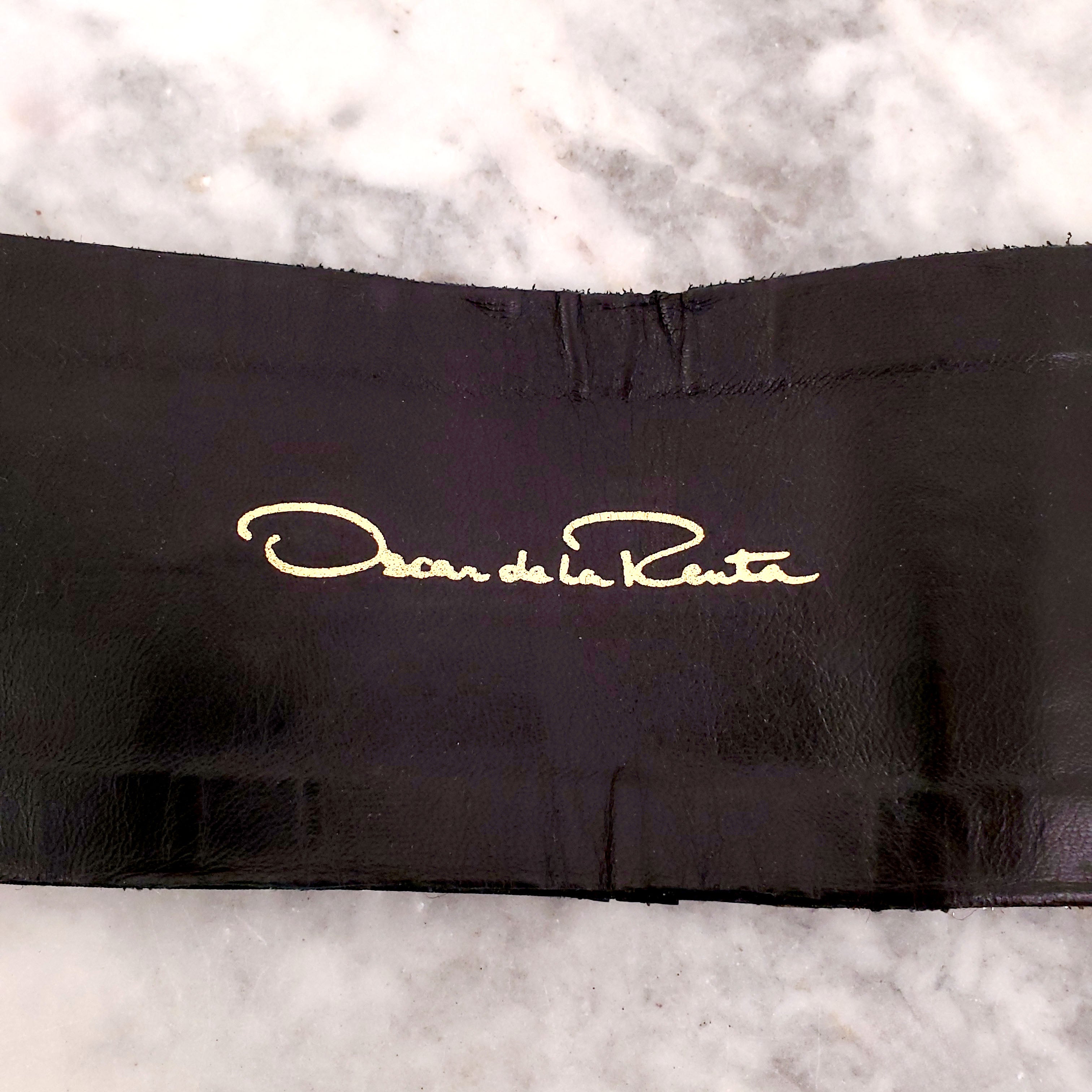OSCAR DE LA RENTA LEOPARD PATENT WAIST BELT - SIZE M