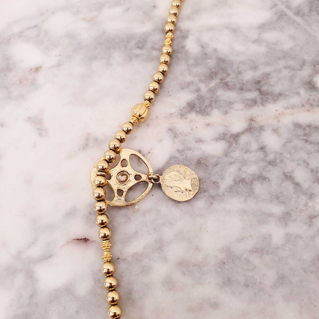 OSCAR DE LA RENTA MEDALLION NECKLACE