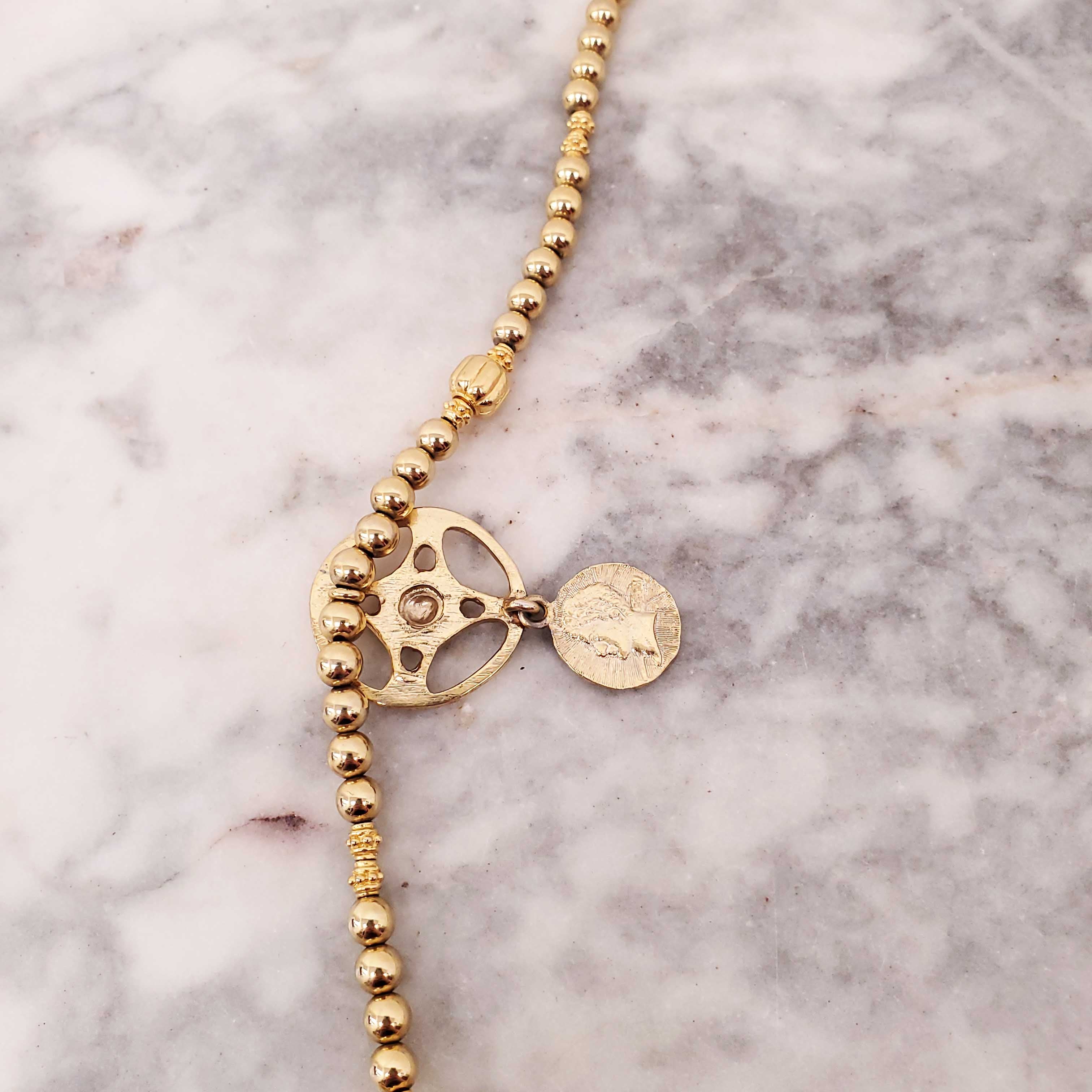 OSCAR DE LA RENTA MEDALLION NECKLACE