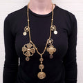 OSCAR DE LA RENTA MEDALLION NECKLACE
