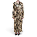 PACO RABANNE ANIMAL PRINT METALLIC DRESS - SIZE 40