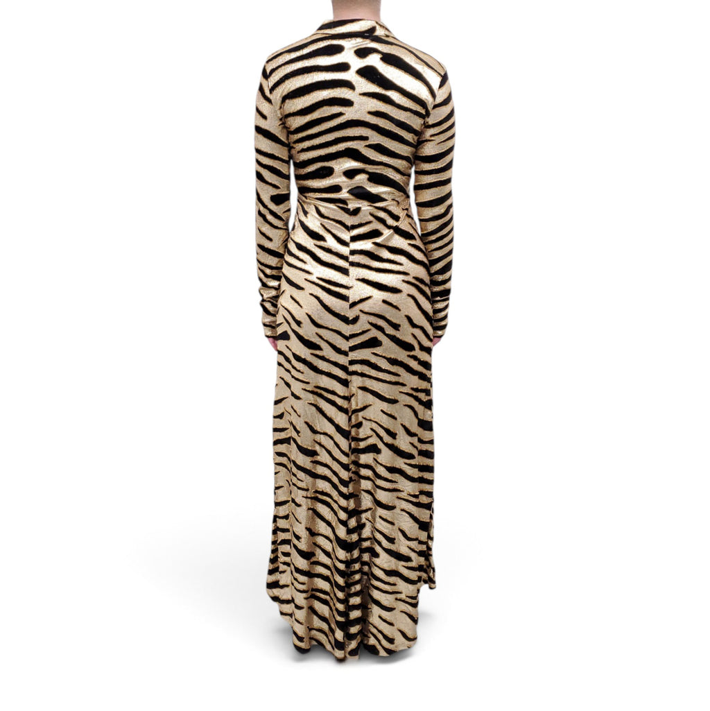 PACO RABANNE ANIMAL PRINT METALLIC DRESS - SIZE 40