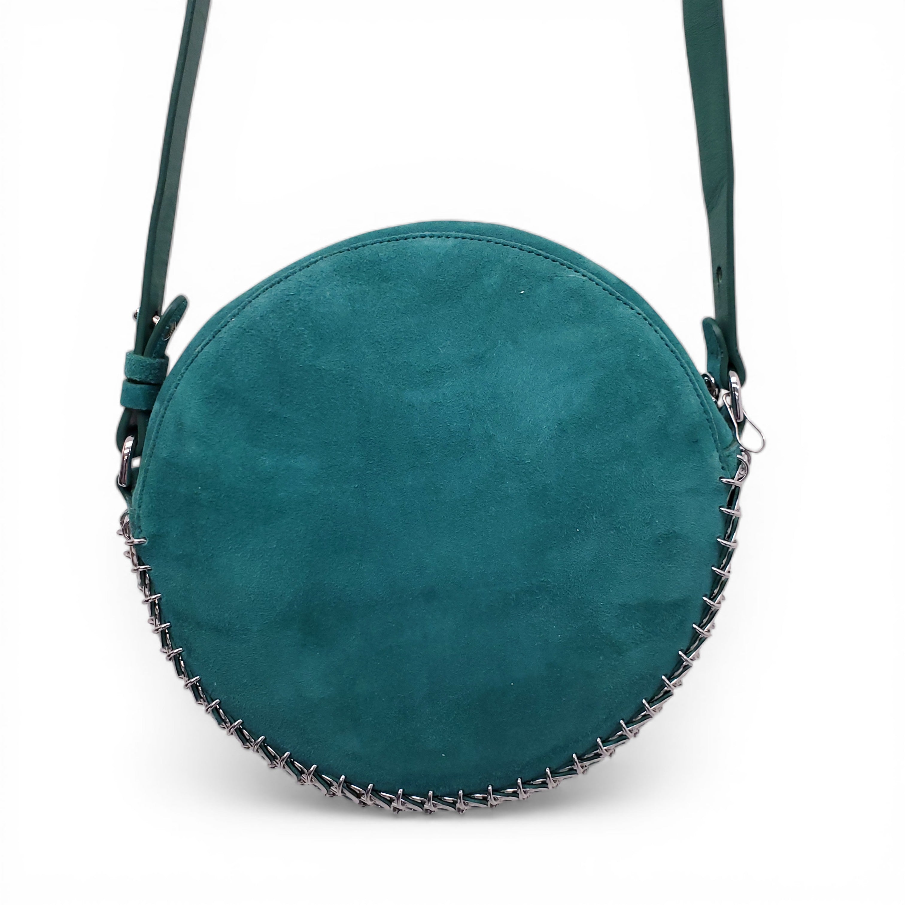 PACO RABANNE GREEN SUEDE CROSSBODY BAG