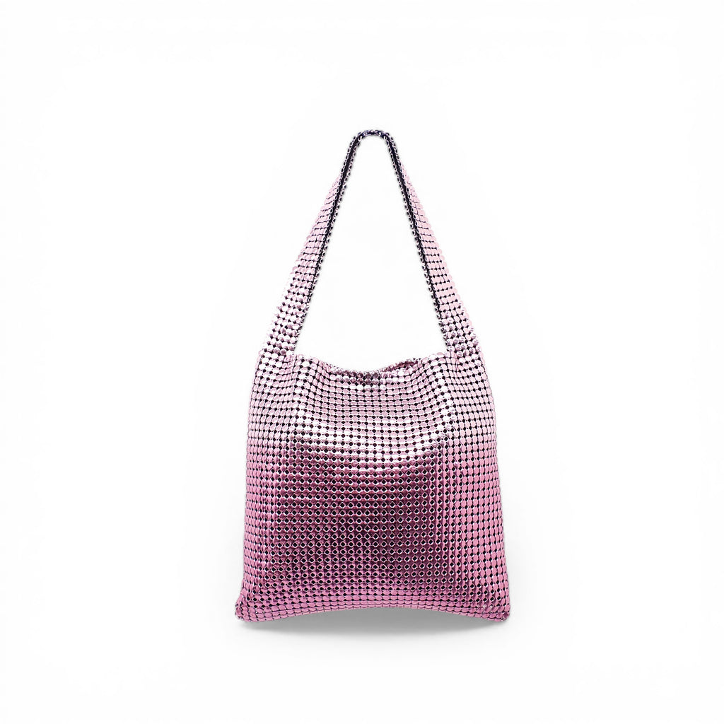 PACO RABANNE PINK PIXEL HOBO BAG