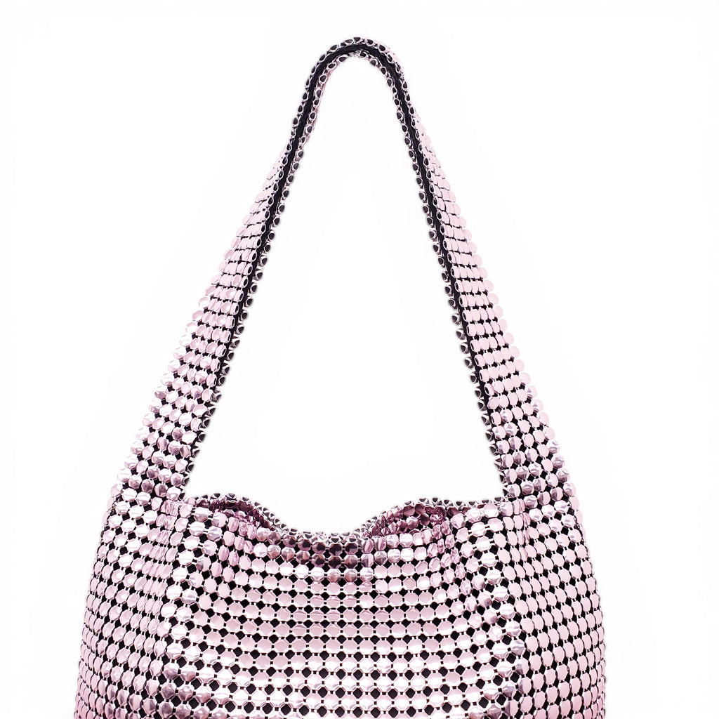 PACO RABANNE PINK PIXEL HOBO BAG