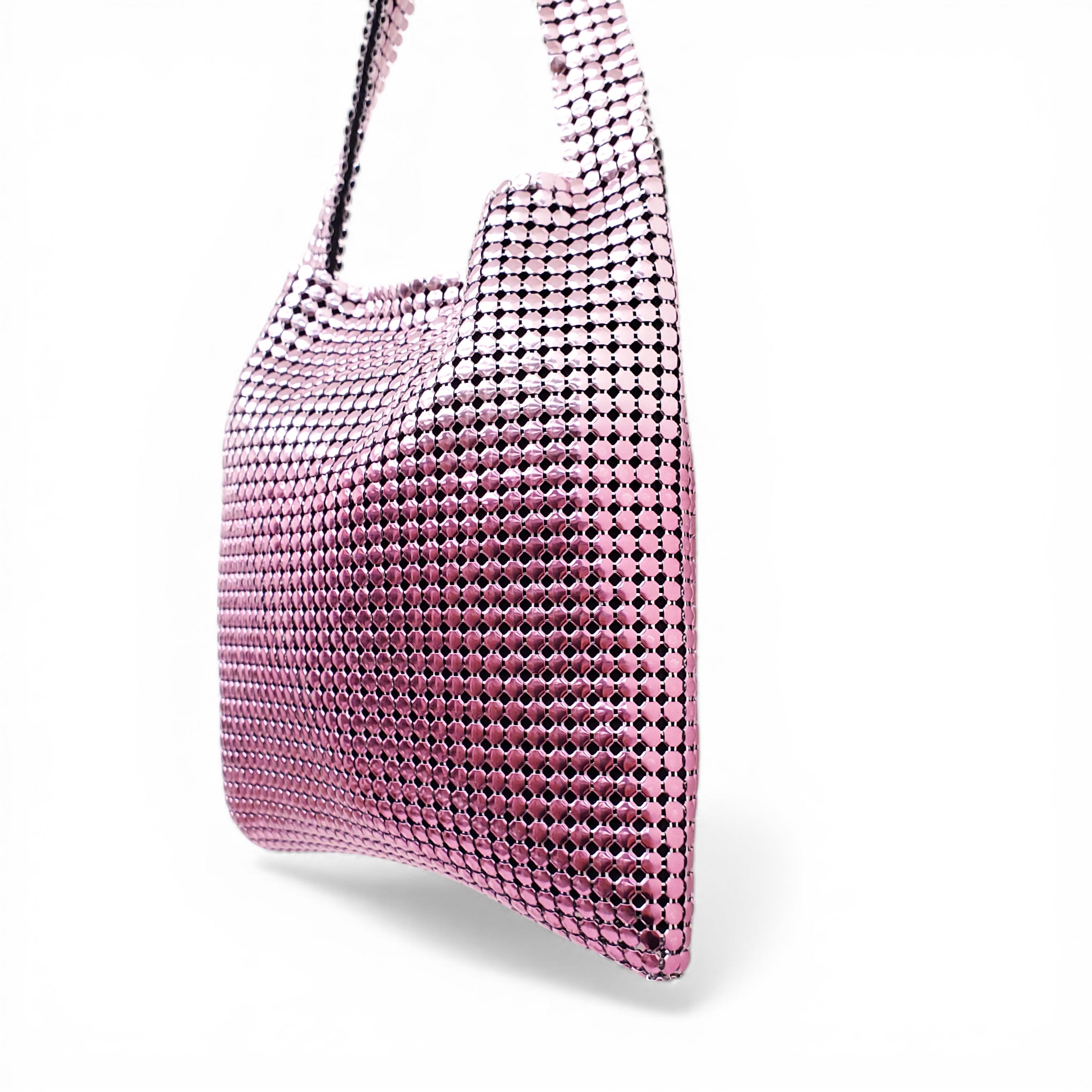 PACO RABANNE PINK PIXEL HOBO BAG