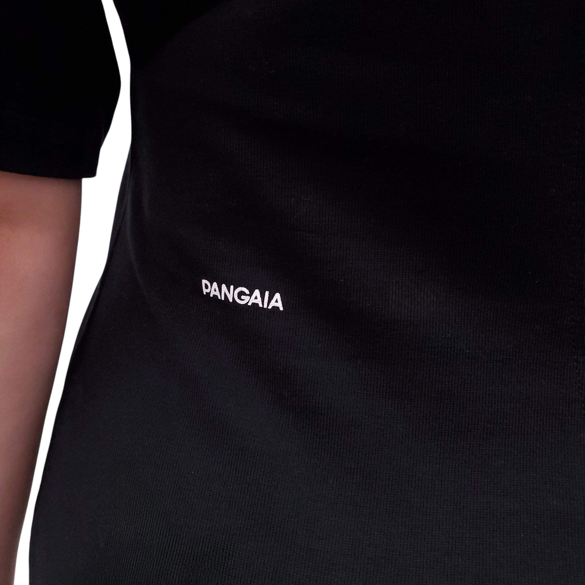 PANGAIA BLACK GRAPHIC T-SHIRT DRESS - SIZE M