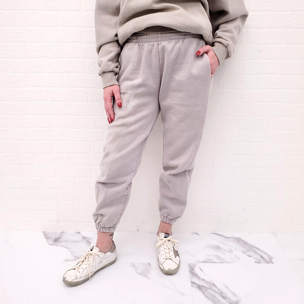 PANGAIA TAUPE SWEATPANTS - SIZE S