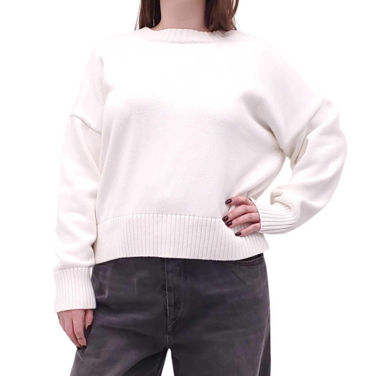 PERFECTWHITETEE WHITE SWEATER - SIZE M