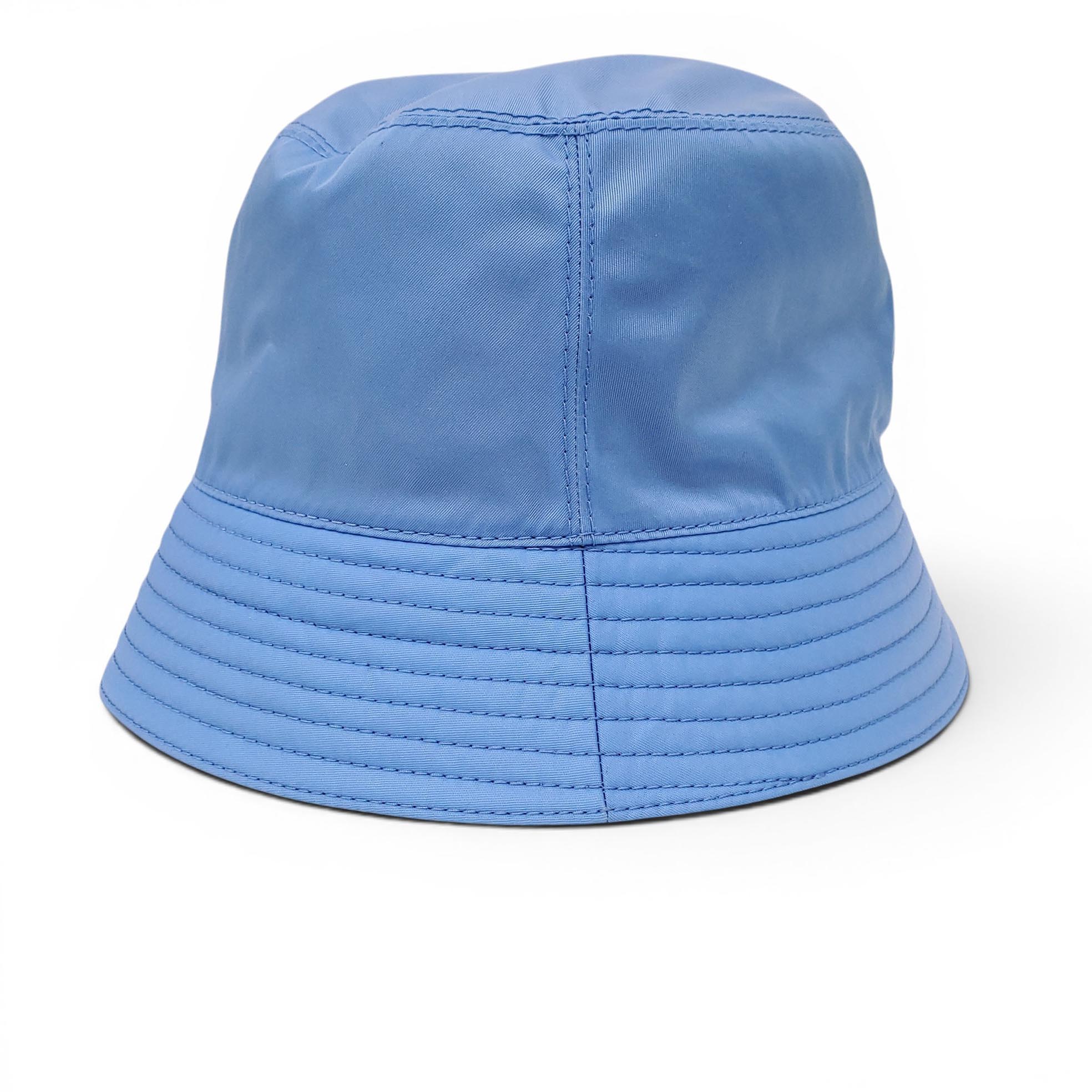 PRADA BABY BLUE RE-EDITION NYLON BUCKET HAT- SIZE M – Rewind Couture
