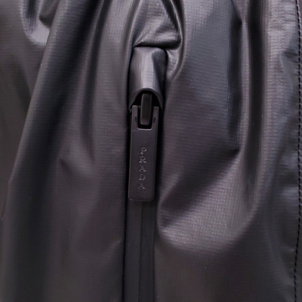 PRADA BLACK CARGO JOGGER PANTS WITH LOGO DETAIL - SIZE M
