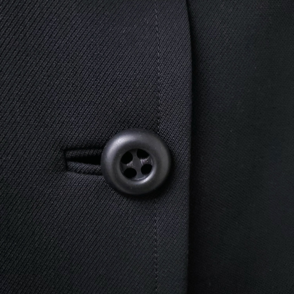 PRADA BLACK COAT WITH LARGE BUTTONS - SIZE 44