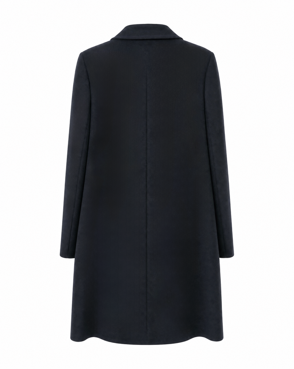 PRADA BLACK COAT WITH LARGE BUTTONS - SIZE 44
