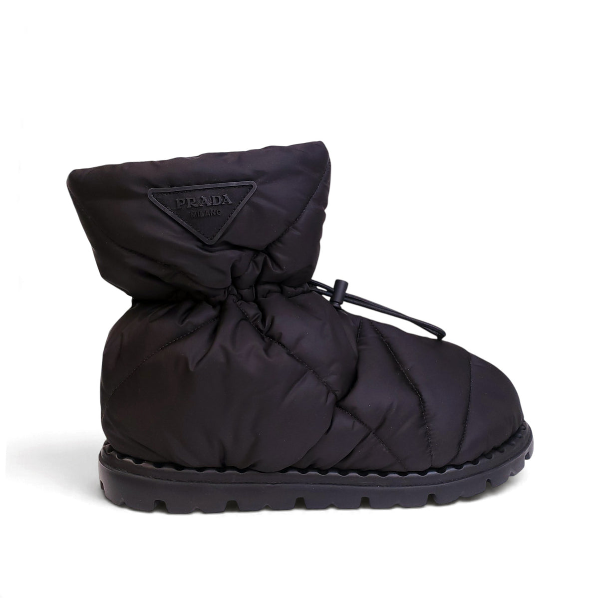 PRADA LOGO MOON BOOTS - SIZE 40