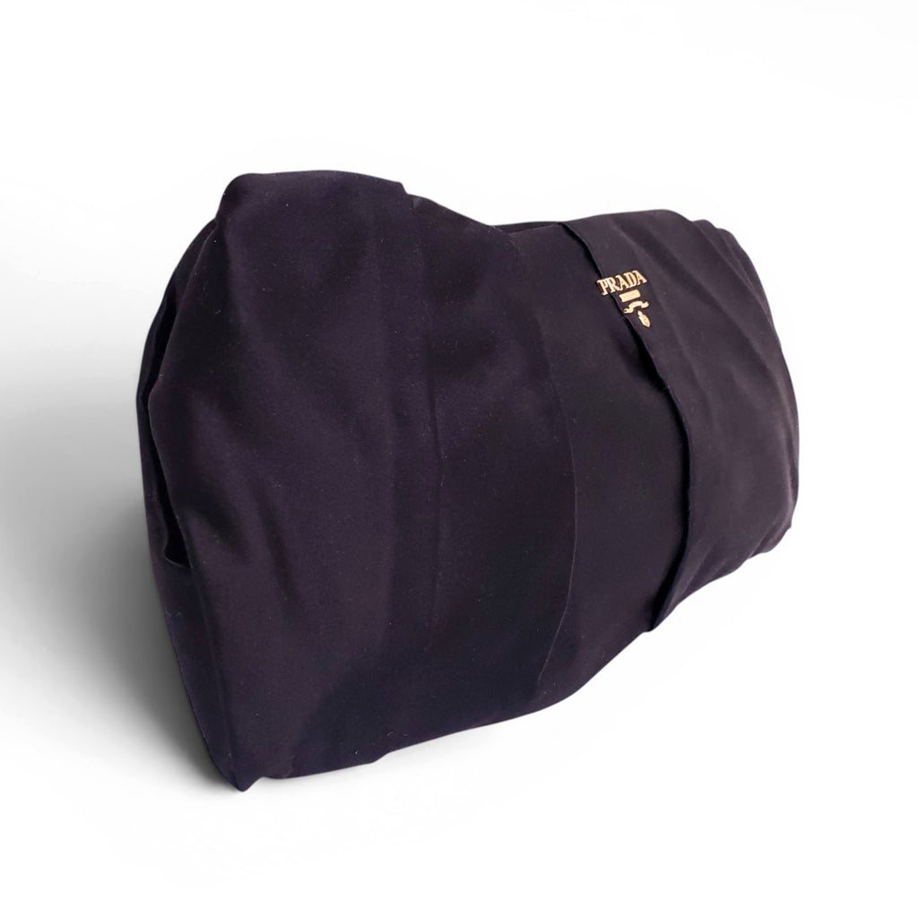 PRADA BLACK RUCHED CLUTCH