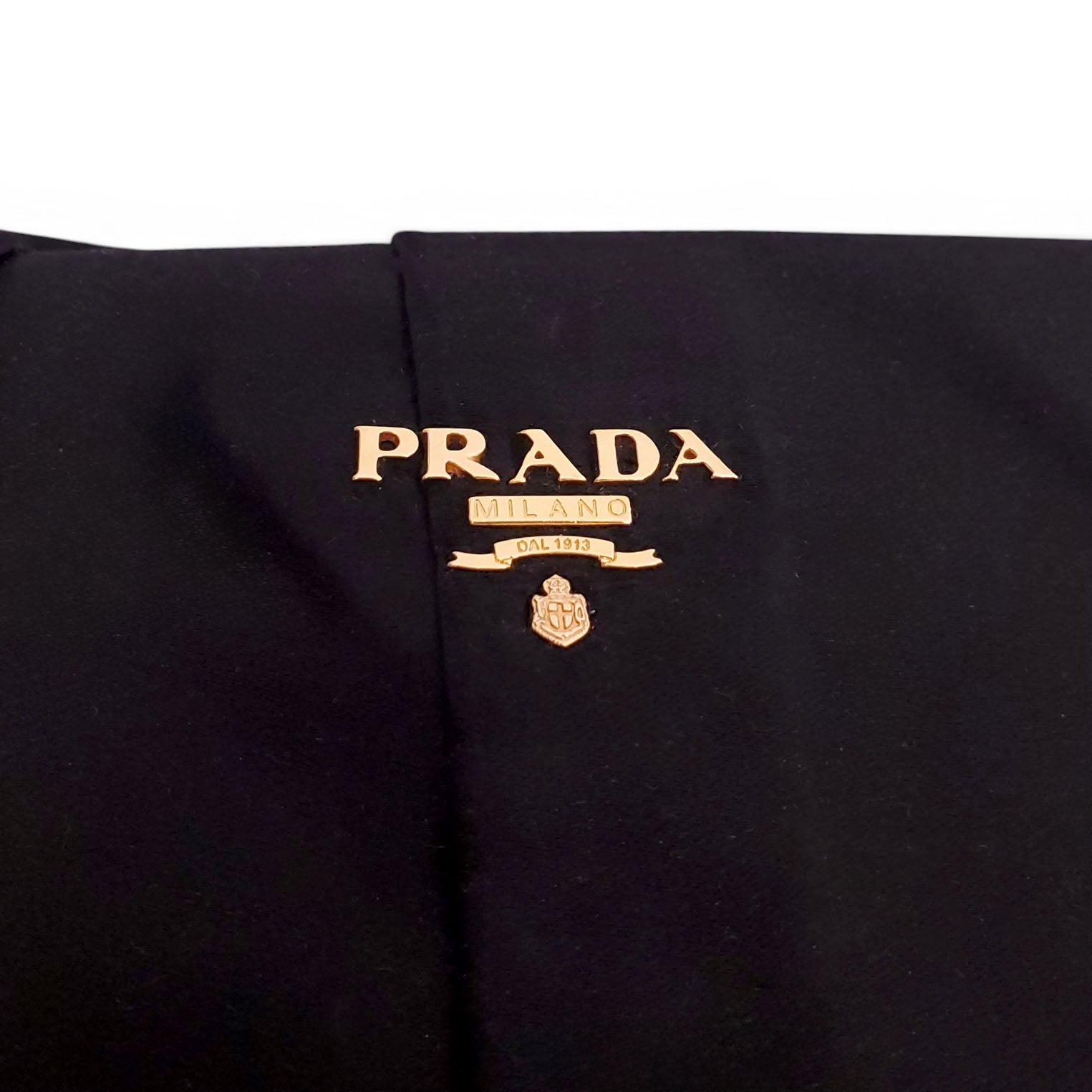 PRADA BLACK RUCHED CLUTCH