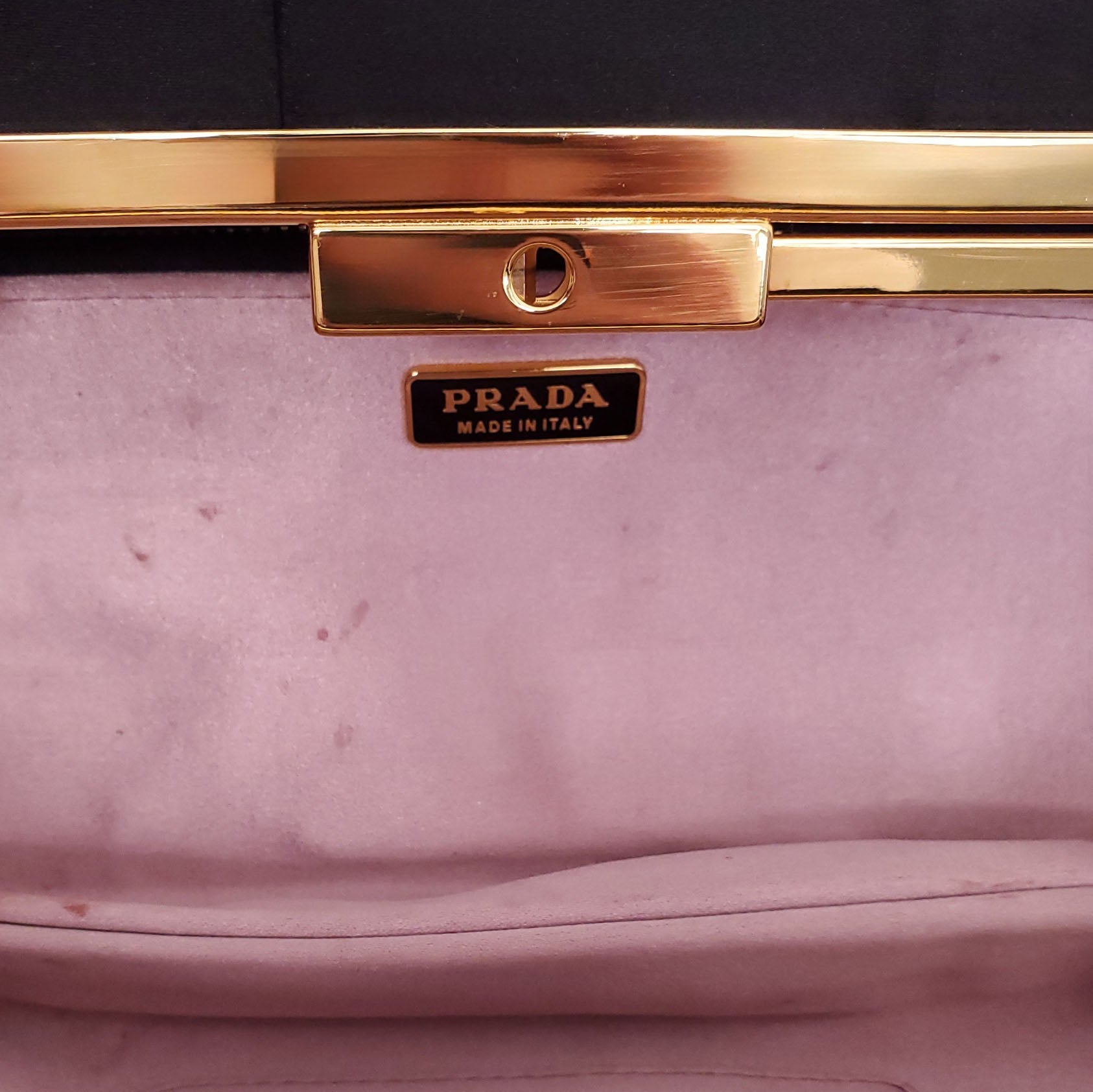 PRADA BLACK RUCHED CLUTCH