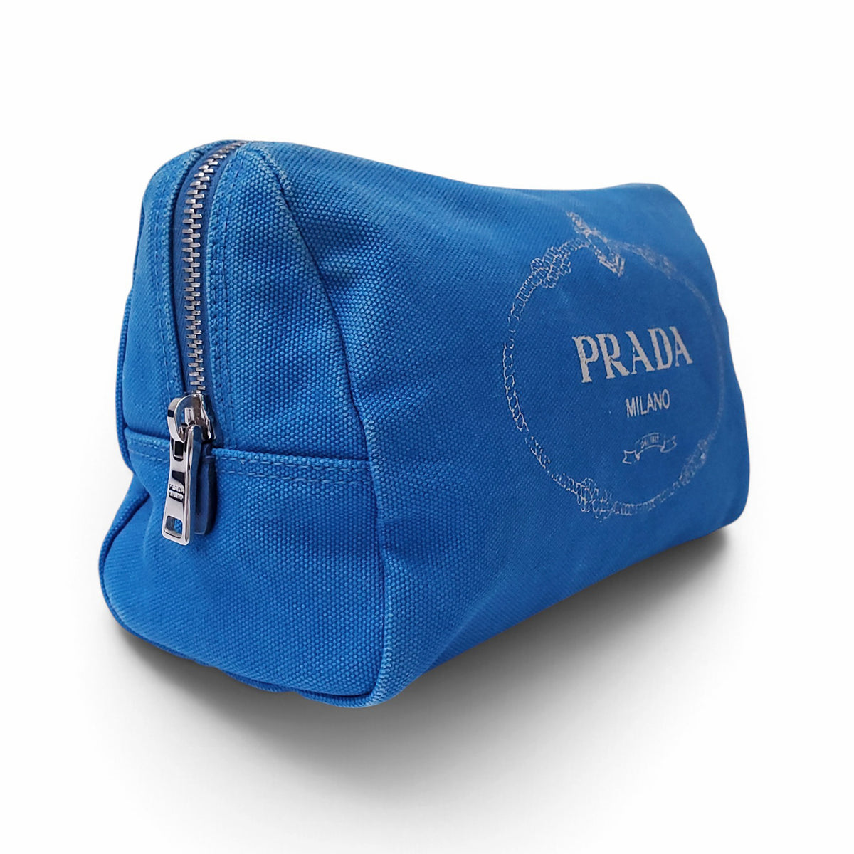 PRADA BLUE MAKEUP CASE