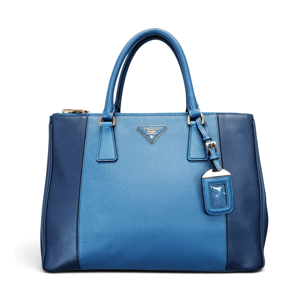 PRADA BLUE SAFFIANO 2-TONE TOTE