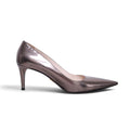 PRADA BRONZE METALLIC KITTEN HEELS - SIZE 38