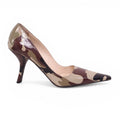 PRADA CAMOUFLAGE PATENT PUMPS - SIZE 35.5