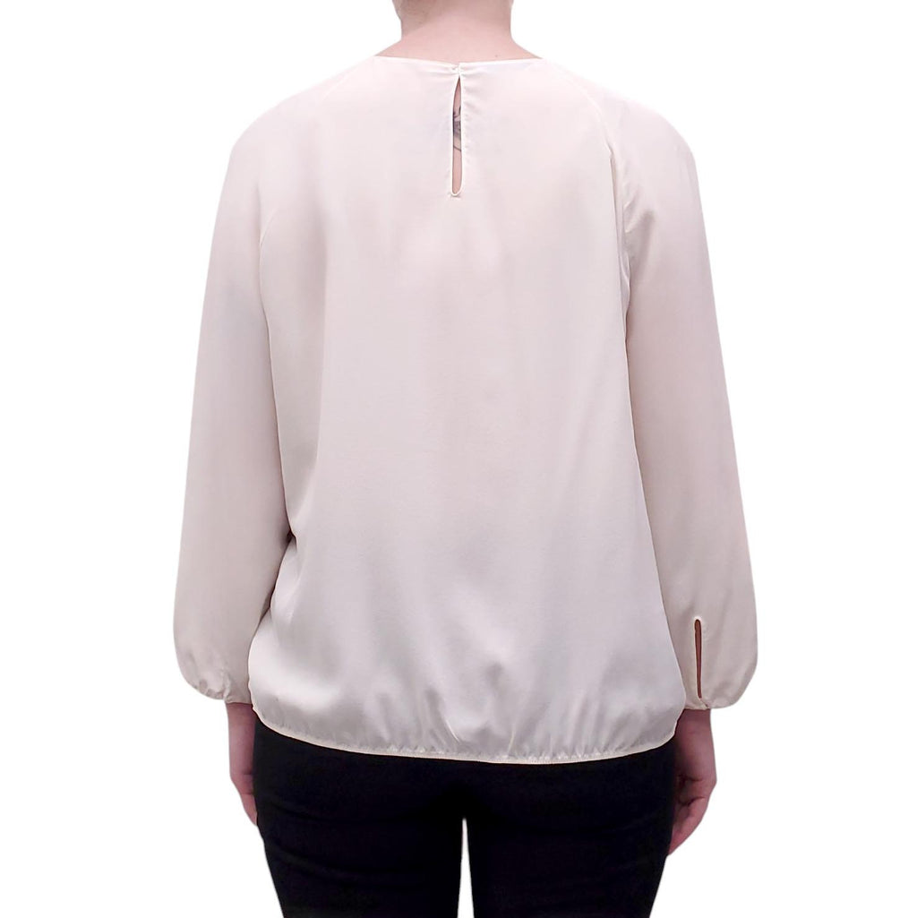 PRADA CREAM SILK BLOUSE - SIZE 38